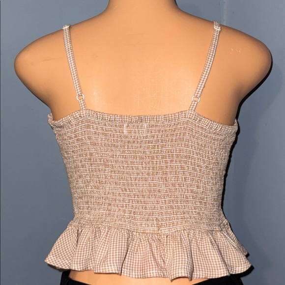 Japna Gingham Halter Tie-Front Top - Size M - Picture 3 of 4